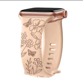 Curea Ceas Apple Watch Silicon Flowers Milk Tea Anca's Store